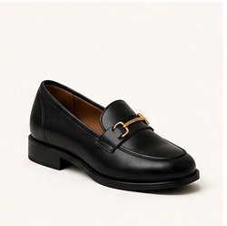 Black Leather Loafers