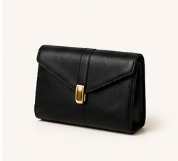 Black Leather Clutch